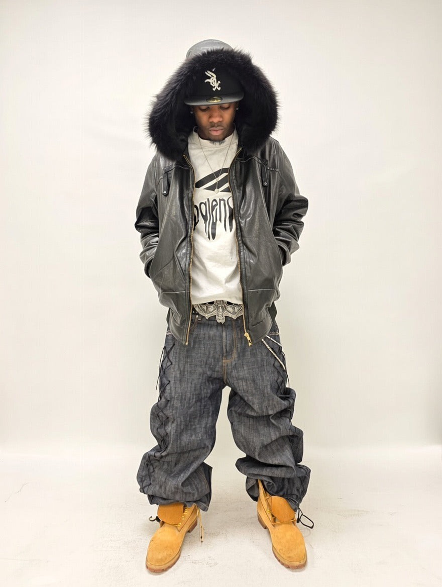 onyx raw denim jeans